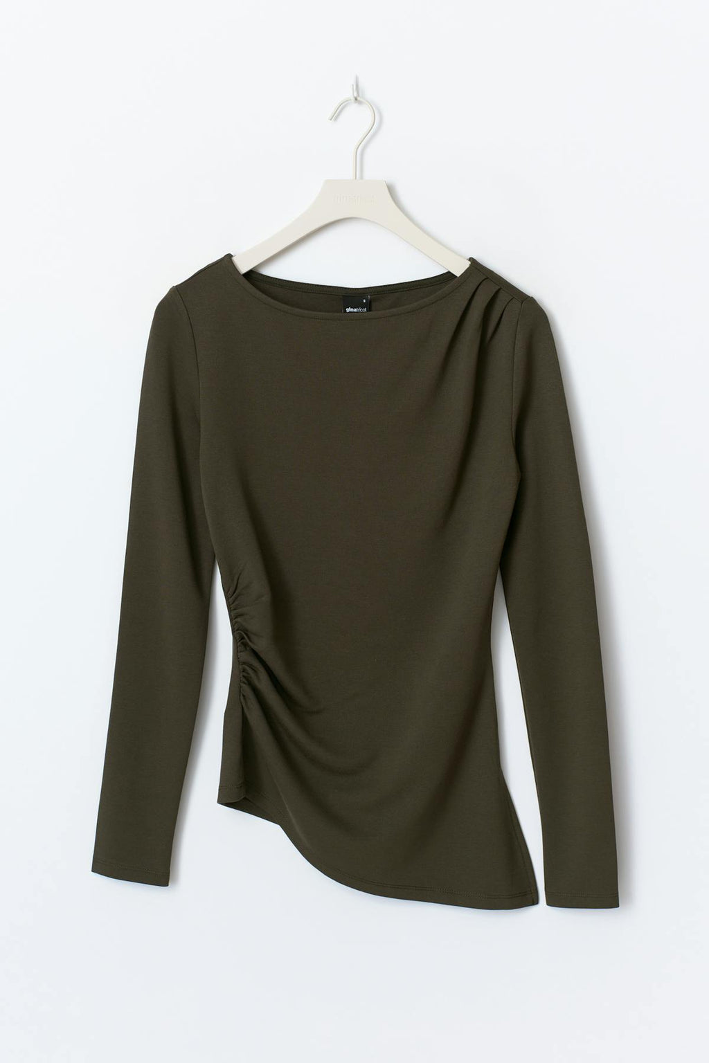 Asymmetric long sleeve top