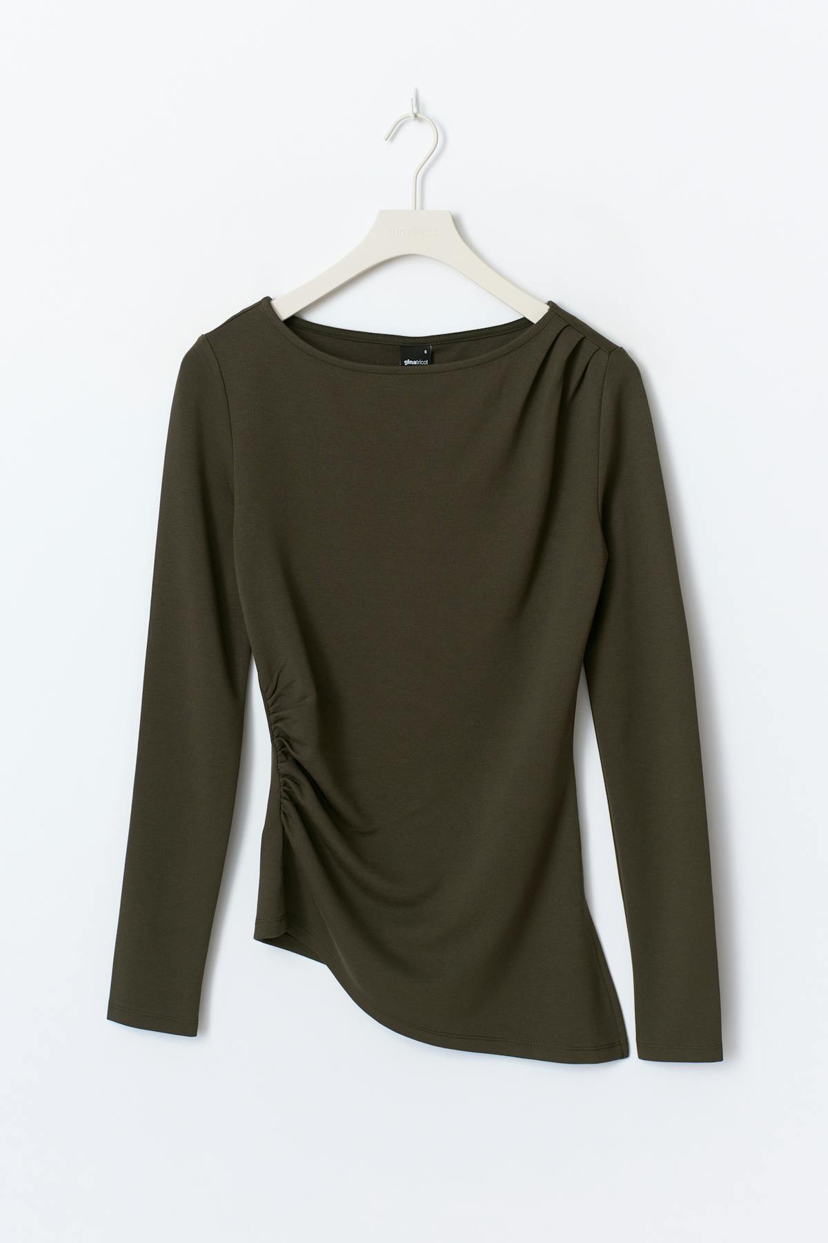 Asymmetric long sleeve top