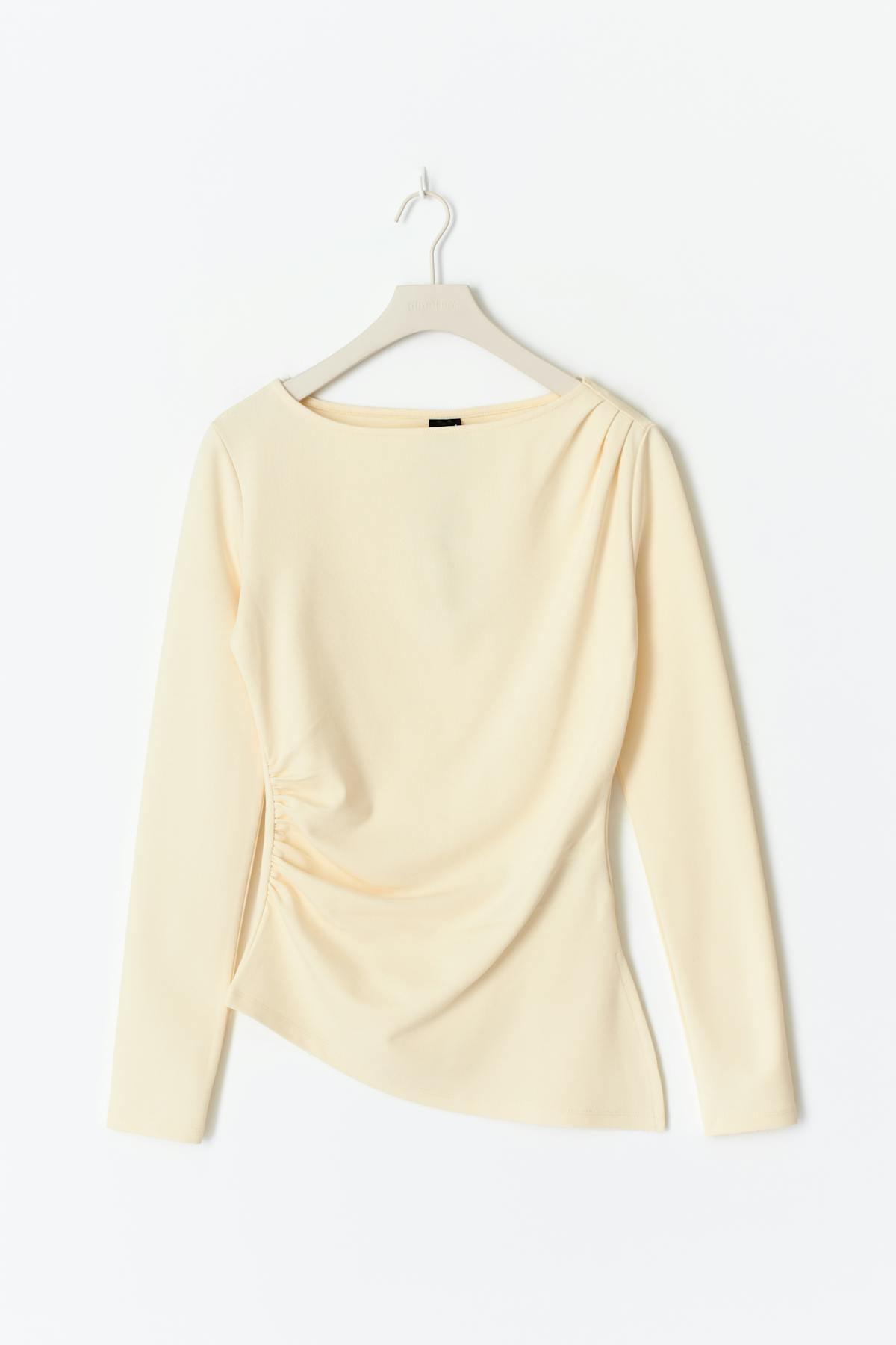 Asymmetric long sleeve top