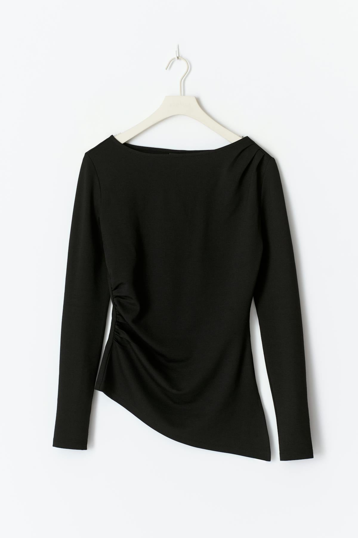 Asymmetric long sleeve top