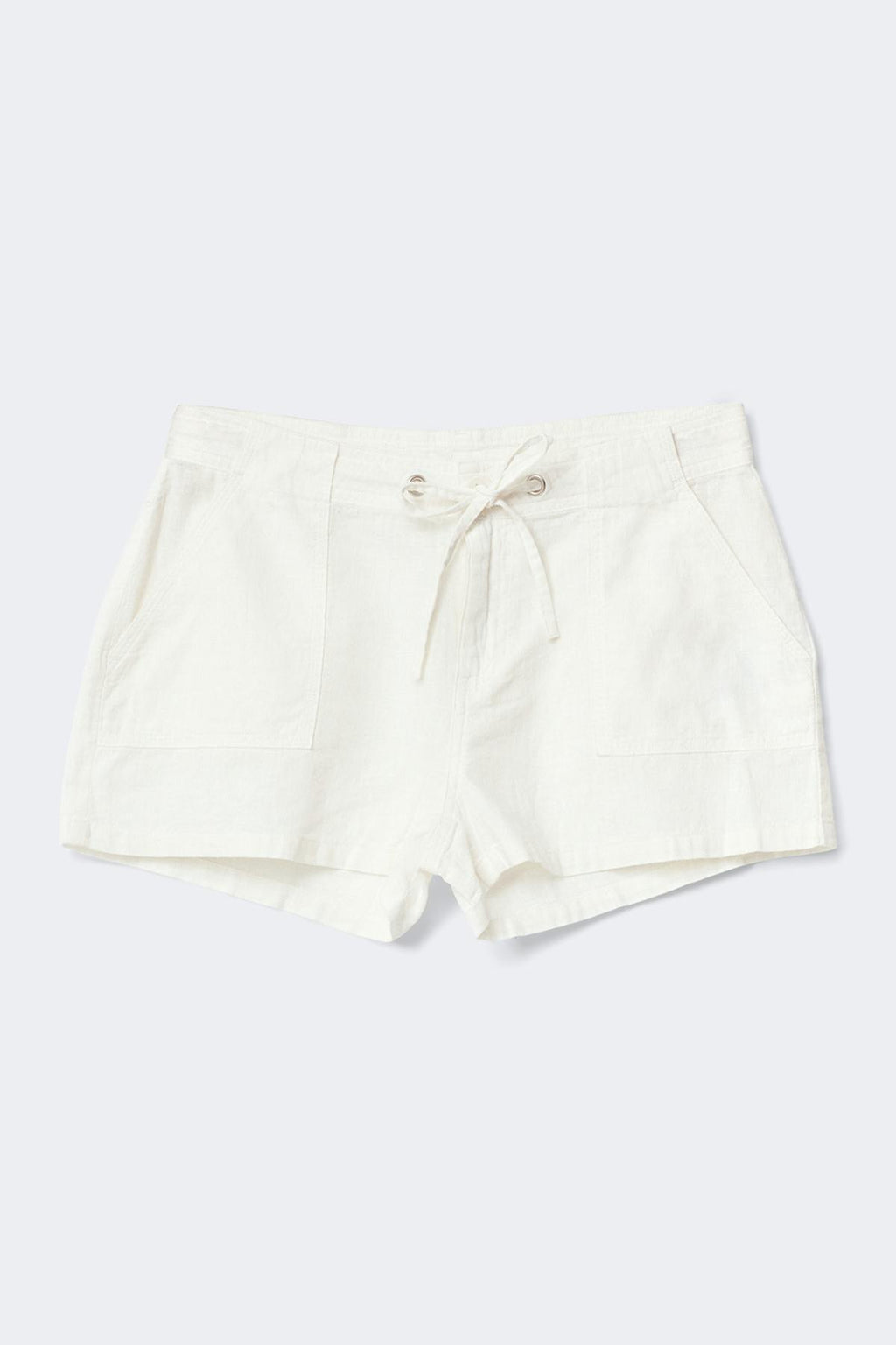 Linen blend mini cargo shorts