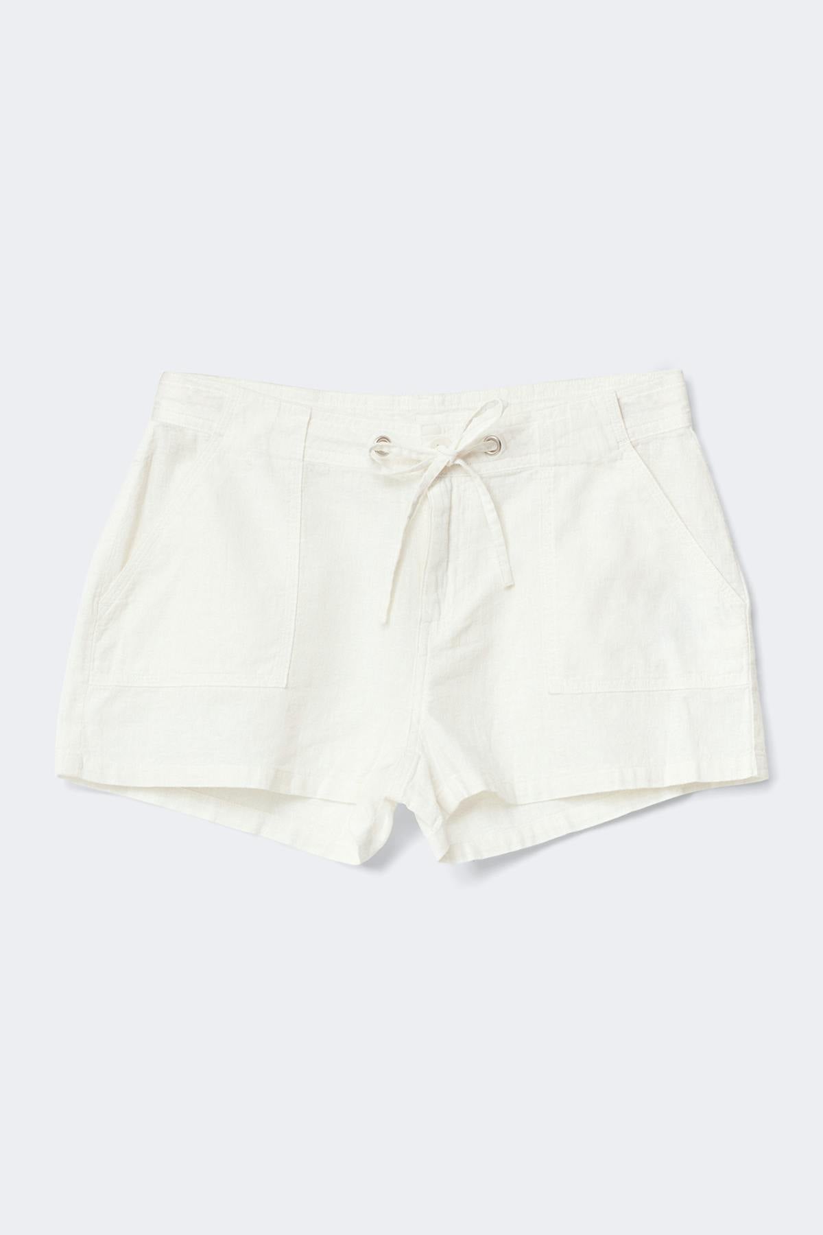 Linen blend mini cargo shorts
