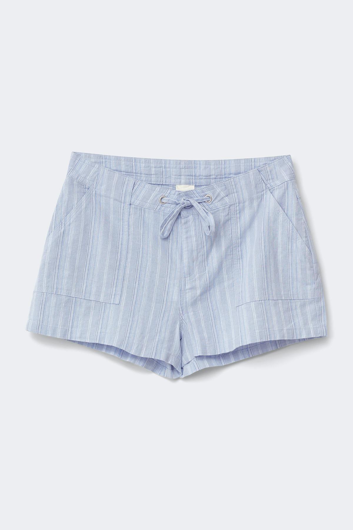 Linen blend mini cargo shorts