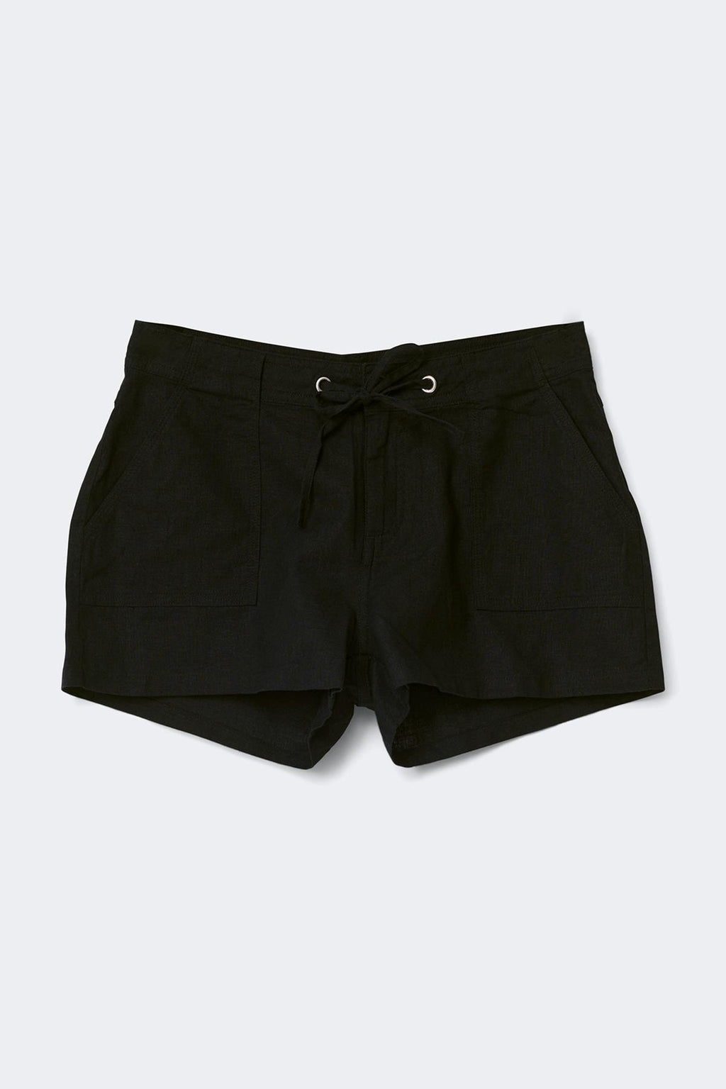 Linen blend mini cargo shorts