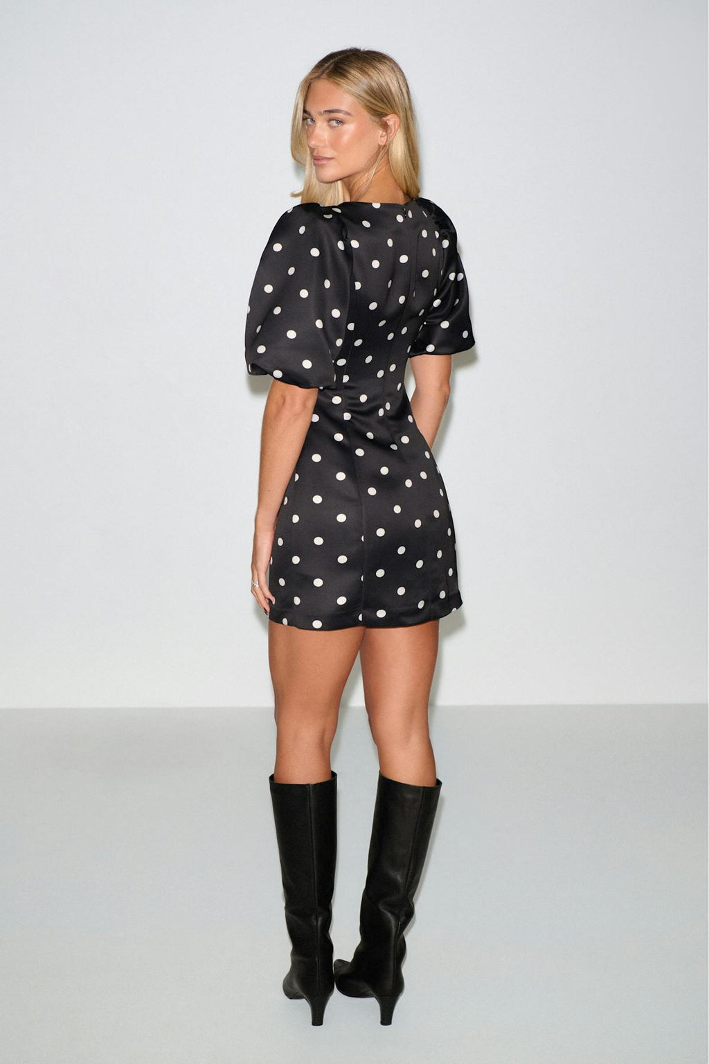 Puff sleeve mini dress