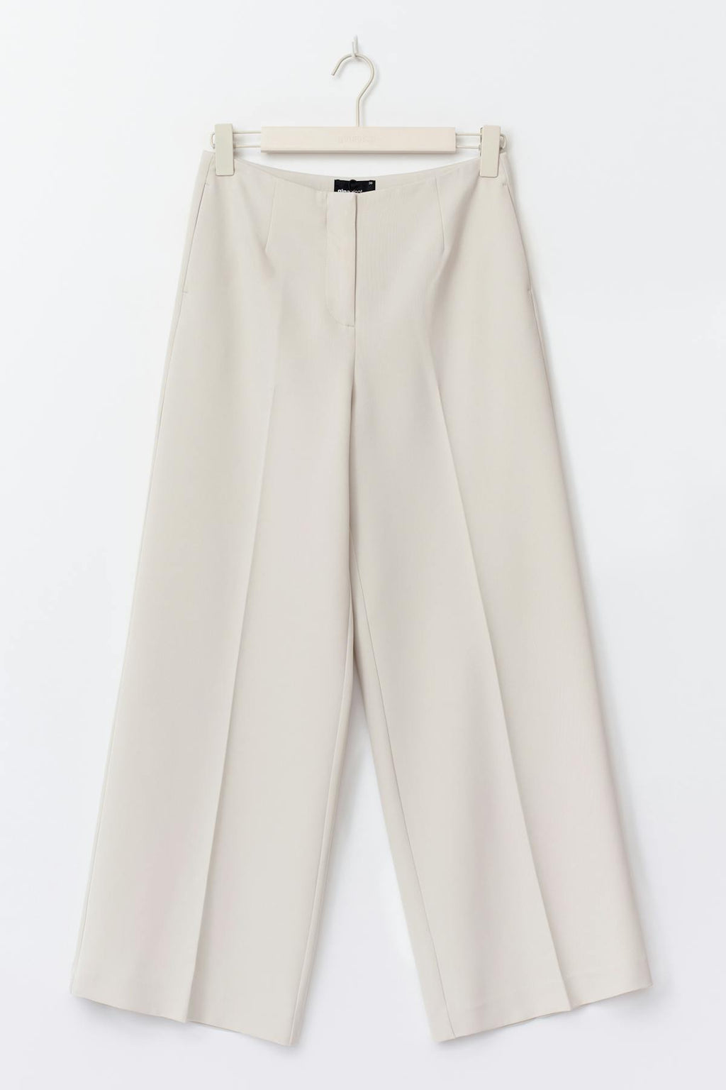 High waist wide trousers