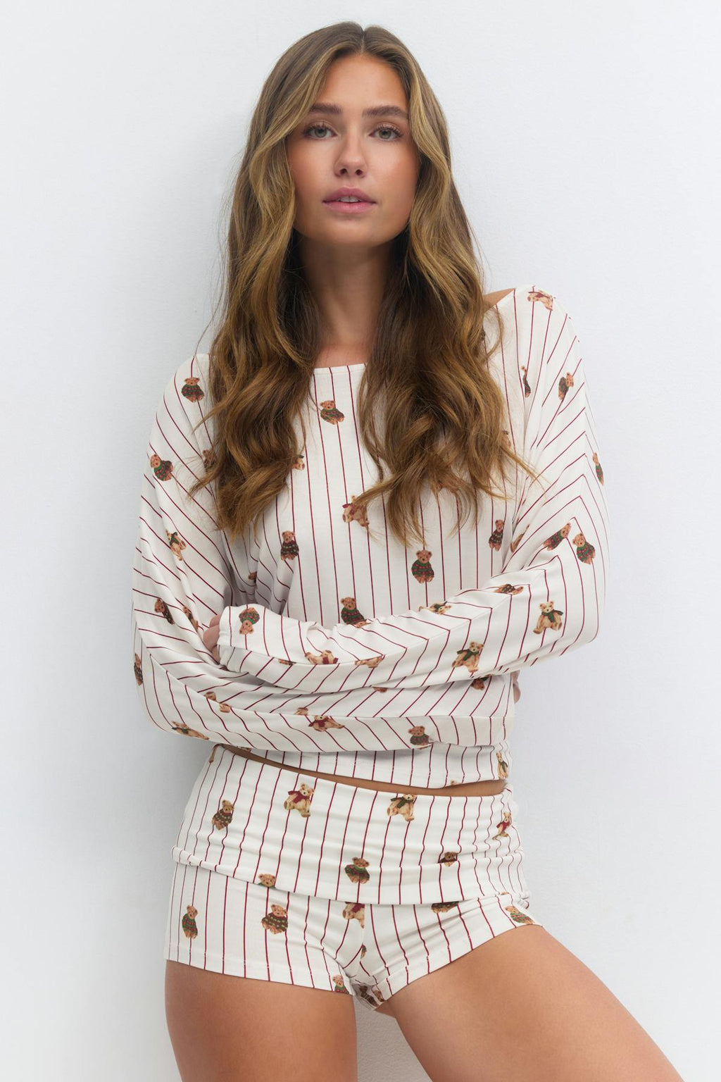 Soft folded loungewear shorts