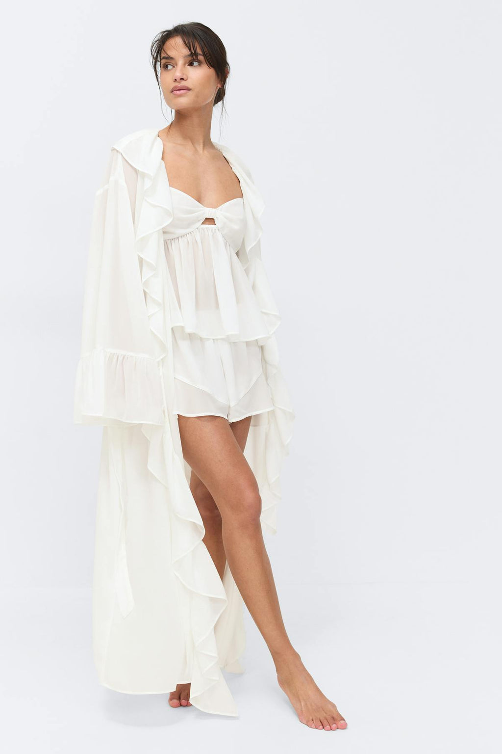 Chiffon loungewear robe