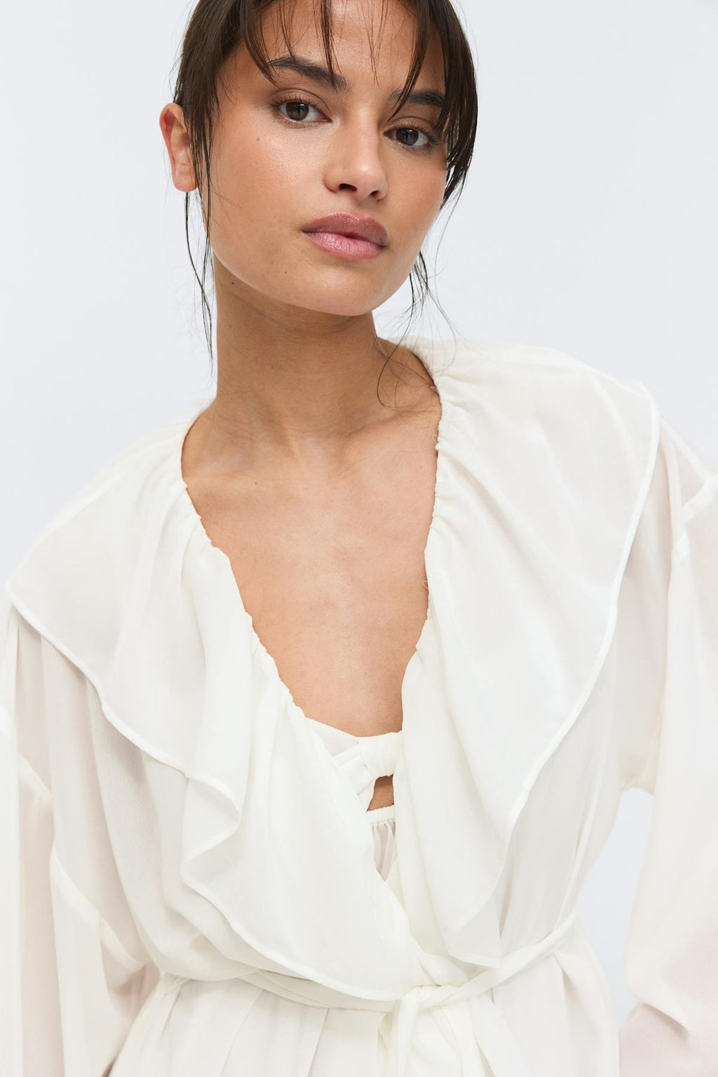 Chiffon loungewear robe