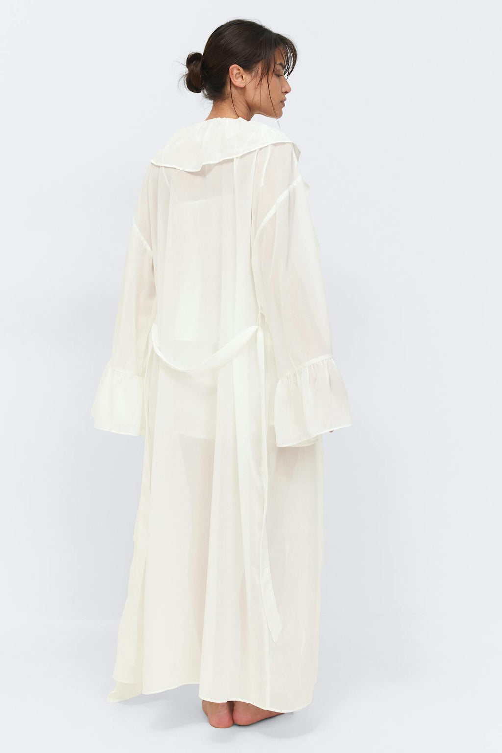 Chiffon loungewear robe
