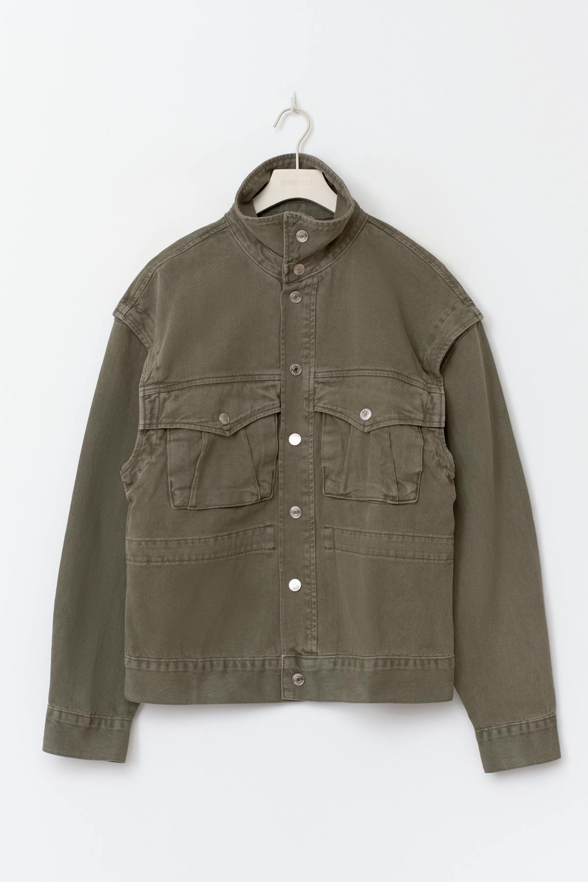 Office cargo denim jacket