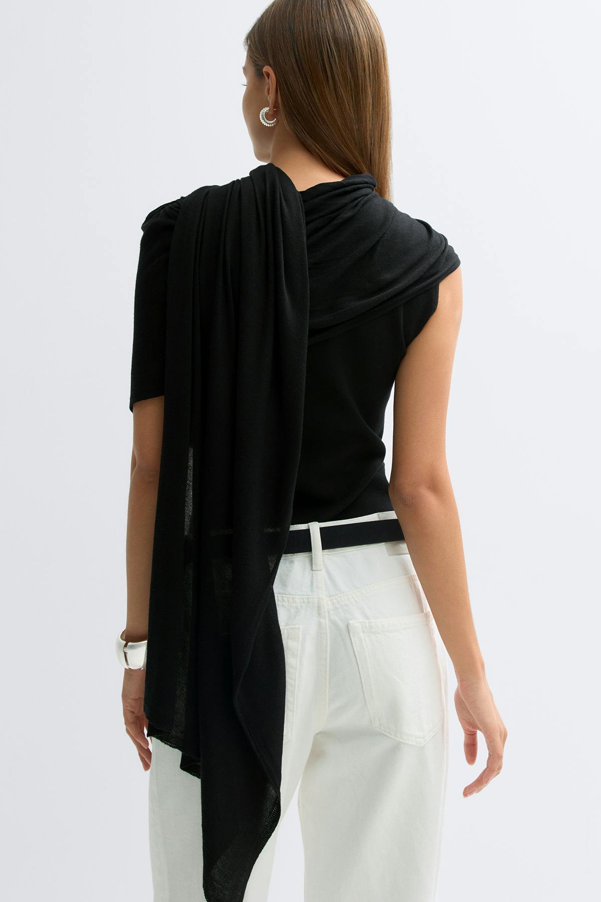 Knitted cape top