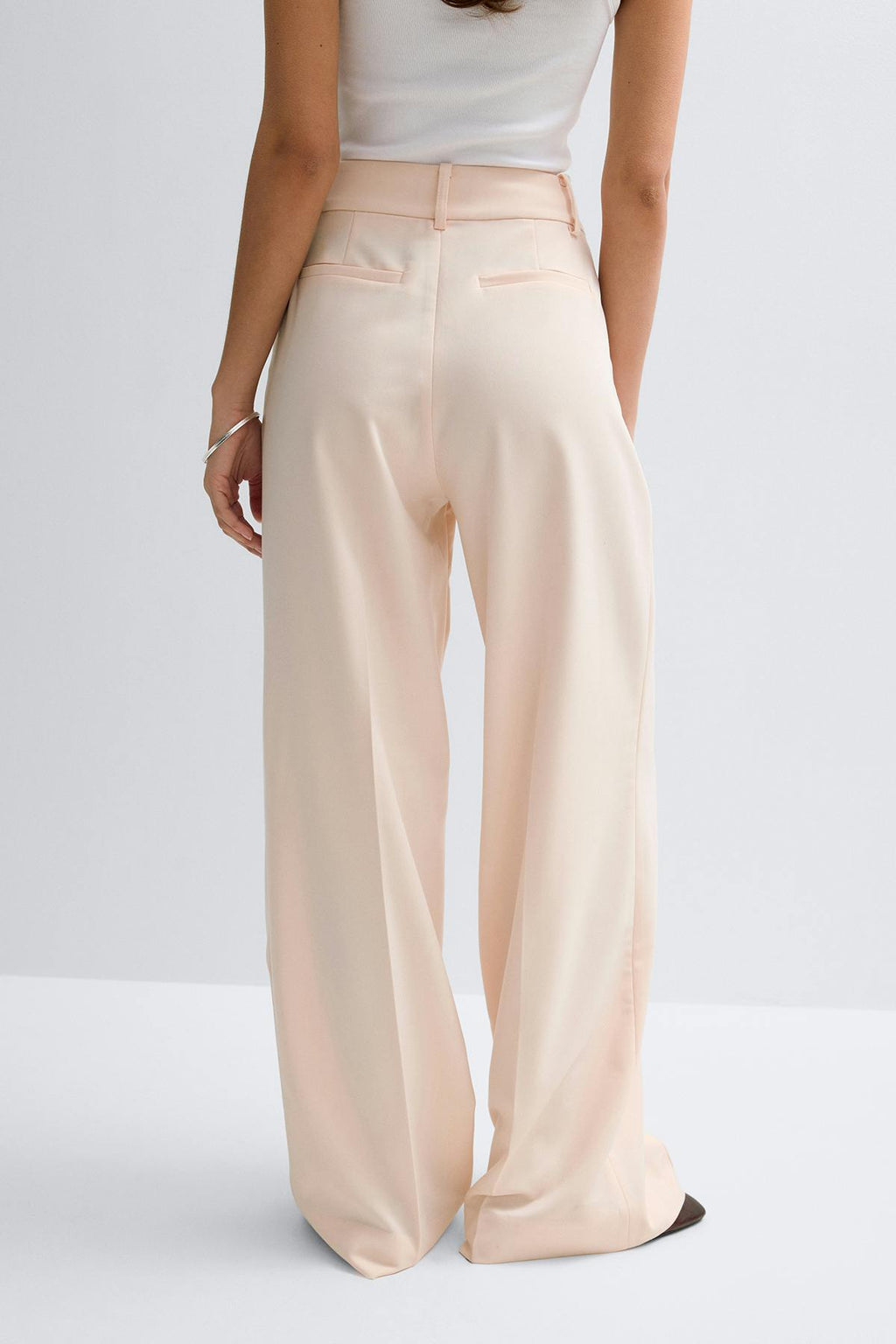 Mid waist wide trousers