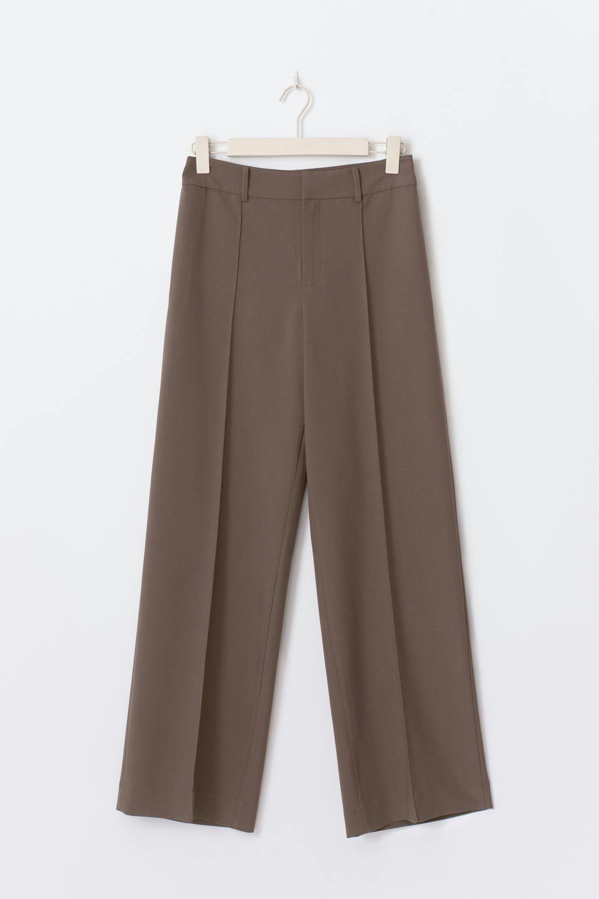 Mid waist wide trousers