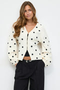 Jacquard knitted cardigan