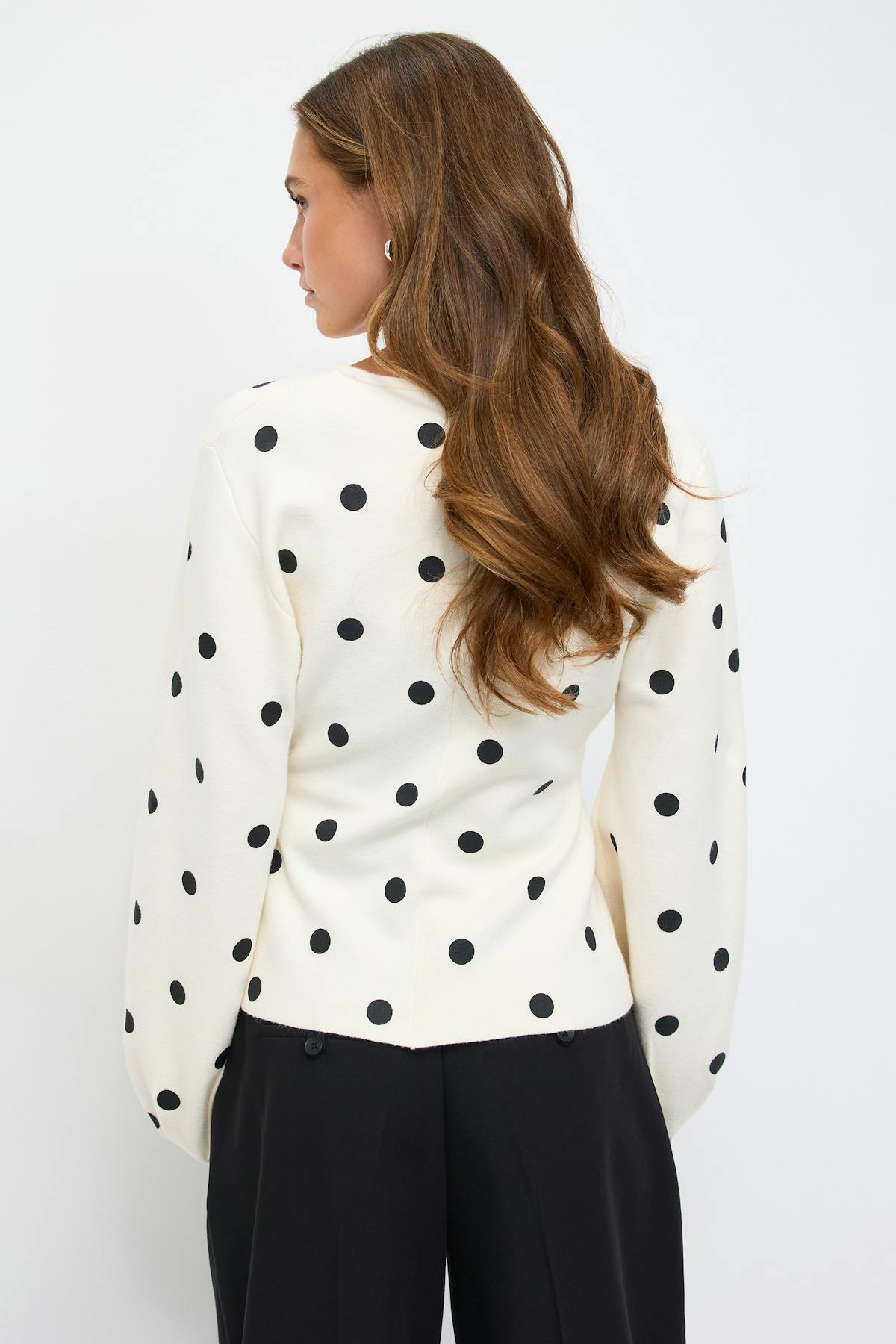 Jacquard knitted cardigan