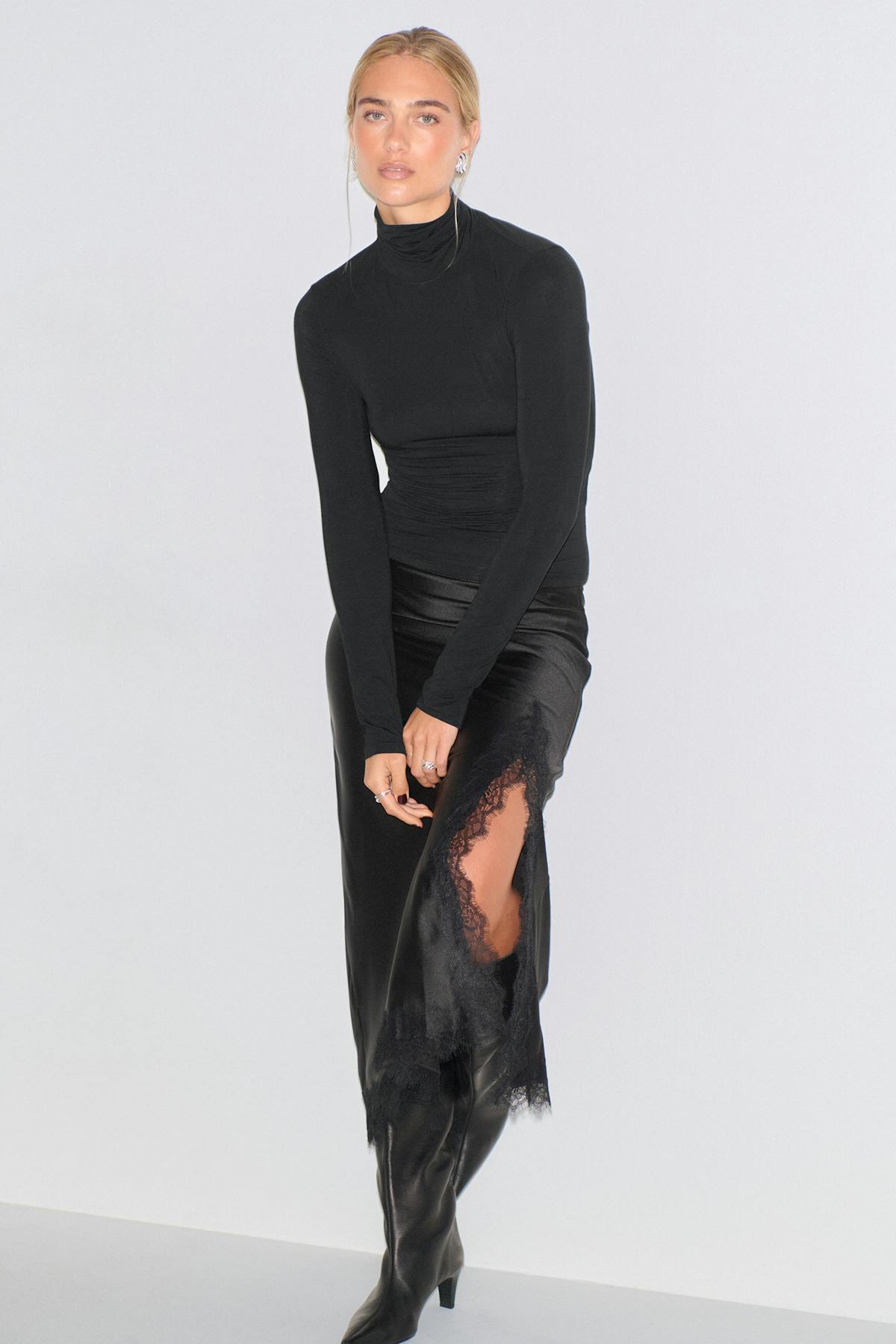 Satin skirt