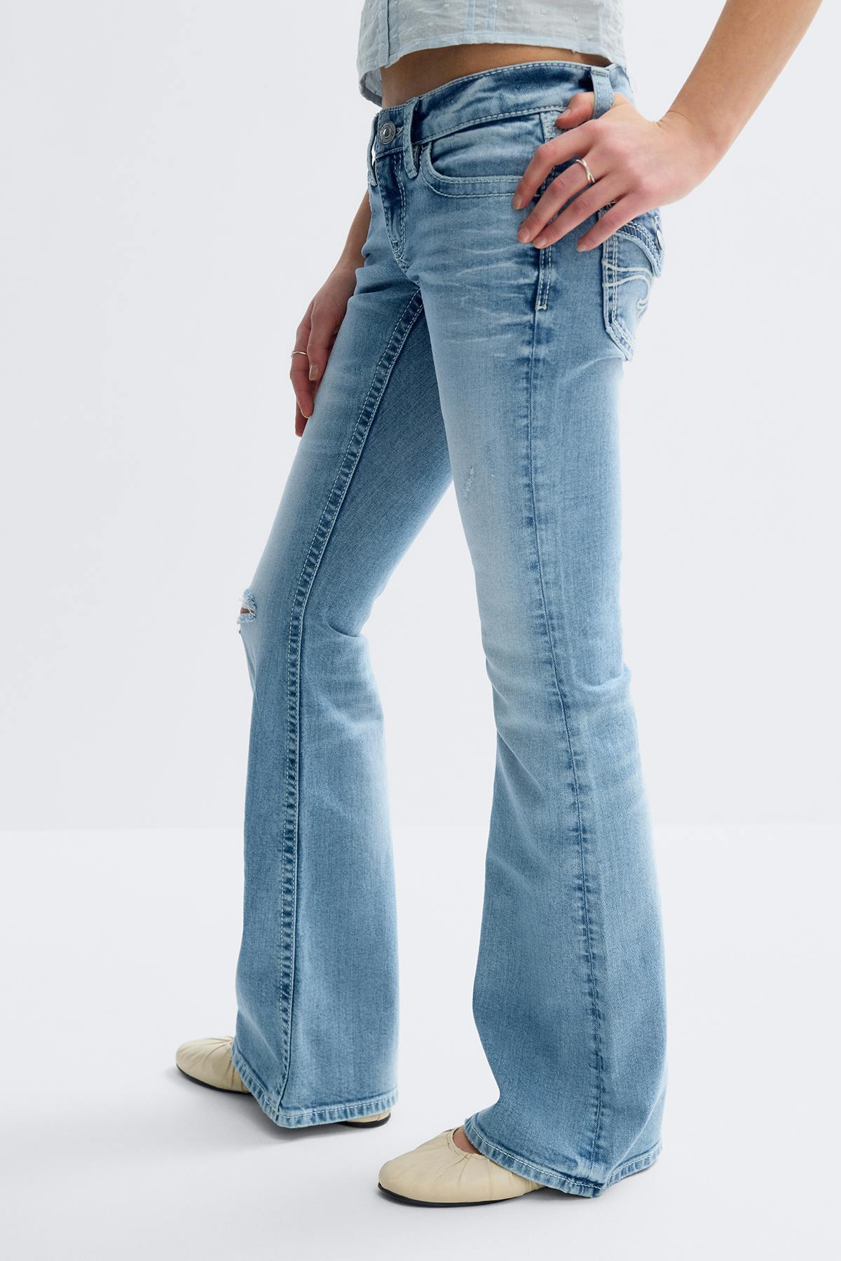 Y one knee destroy jeans
