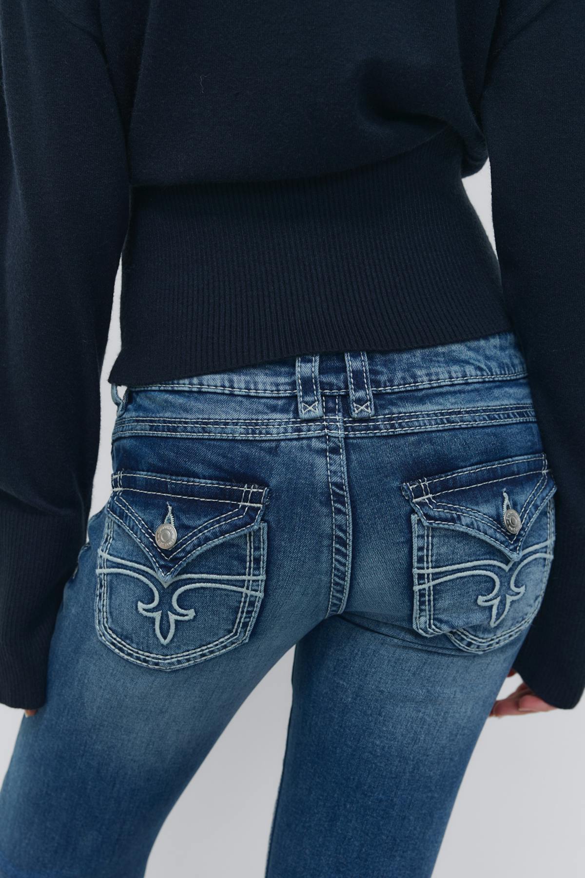 Y one knee destroy jeans tall