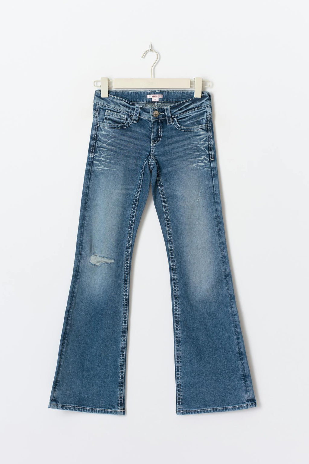 Y one knee destroy jeans tall