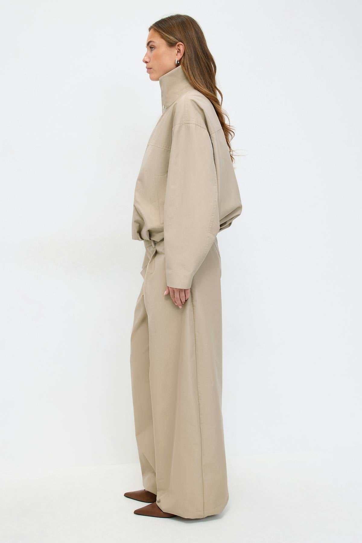 Wide balloon cotton trousers