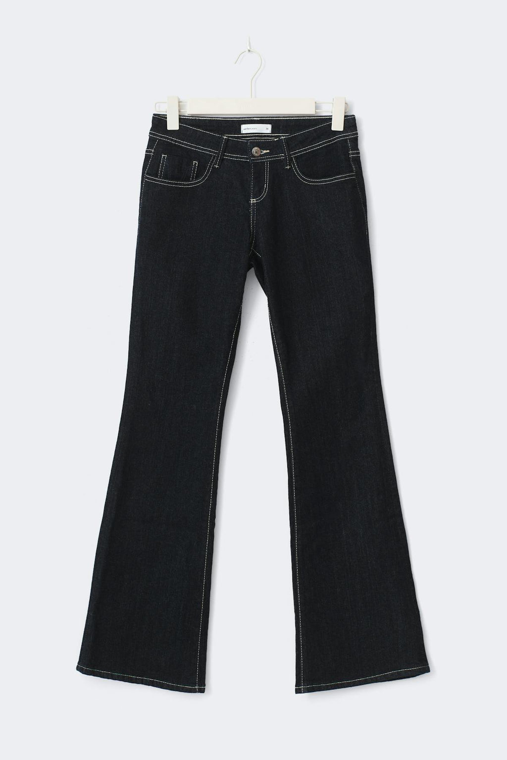 Ultra low flare petite jeans