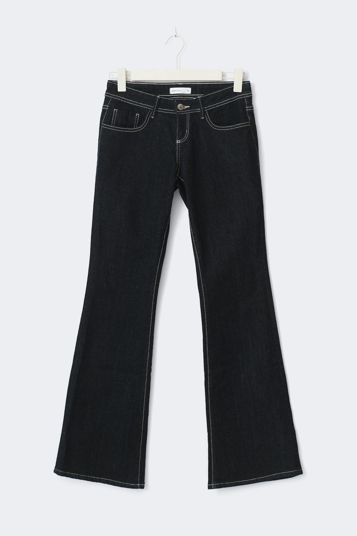 Ultra low flare petite jeans