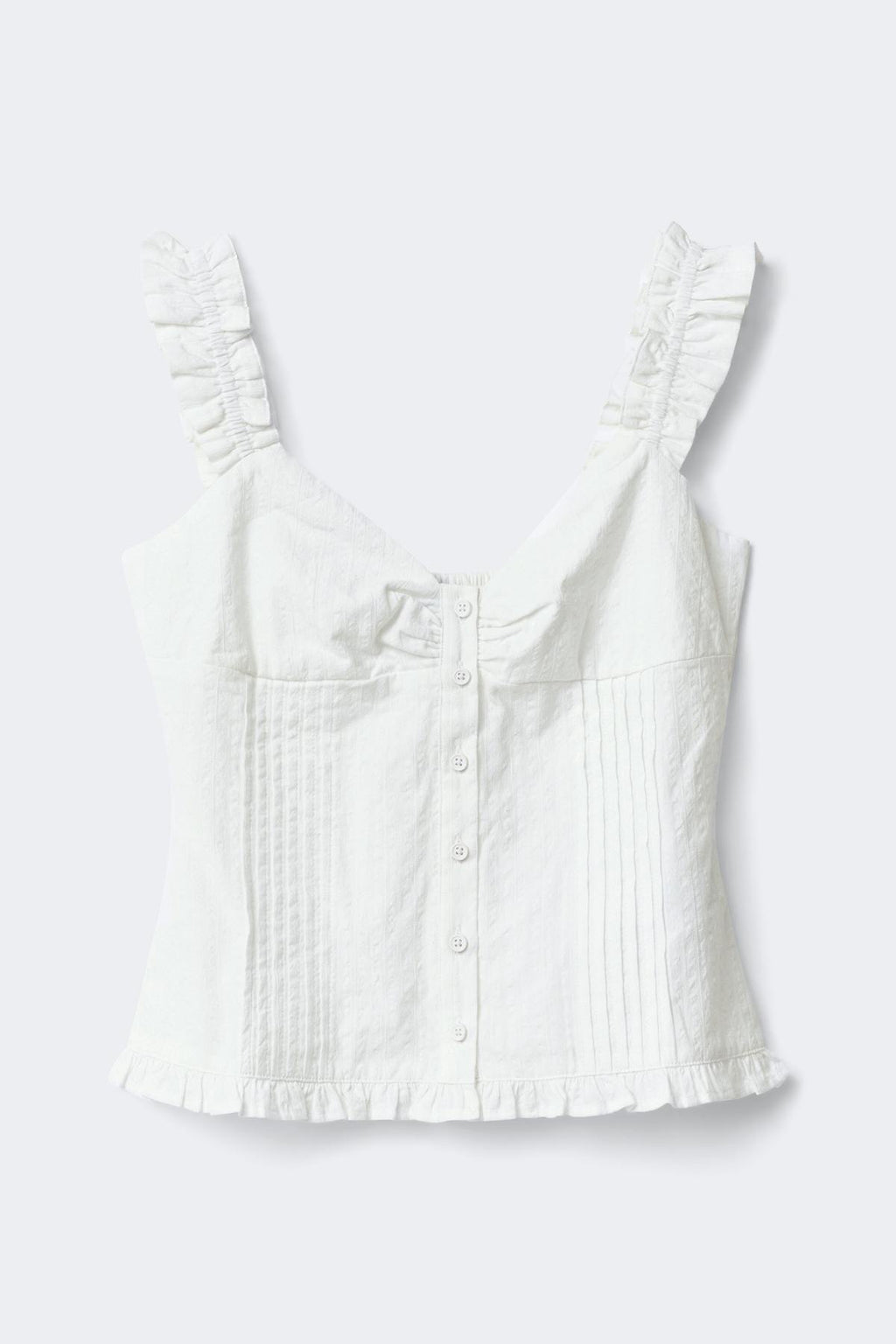Seersucker frill top