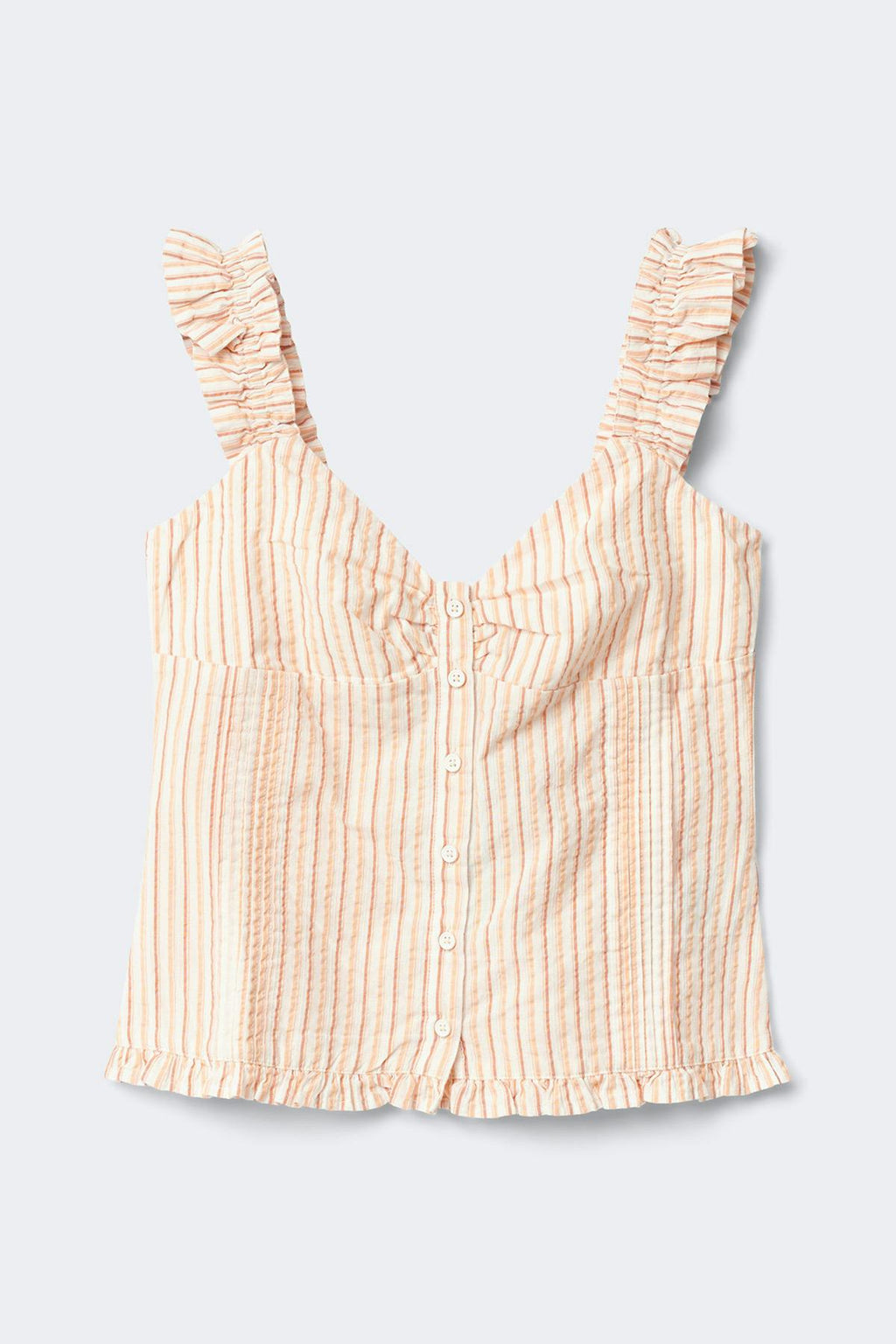 Seersucker frill top