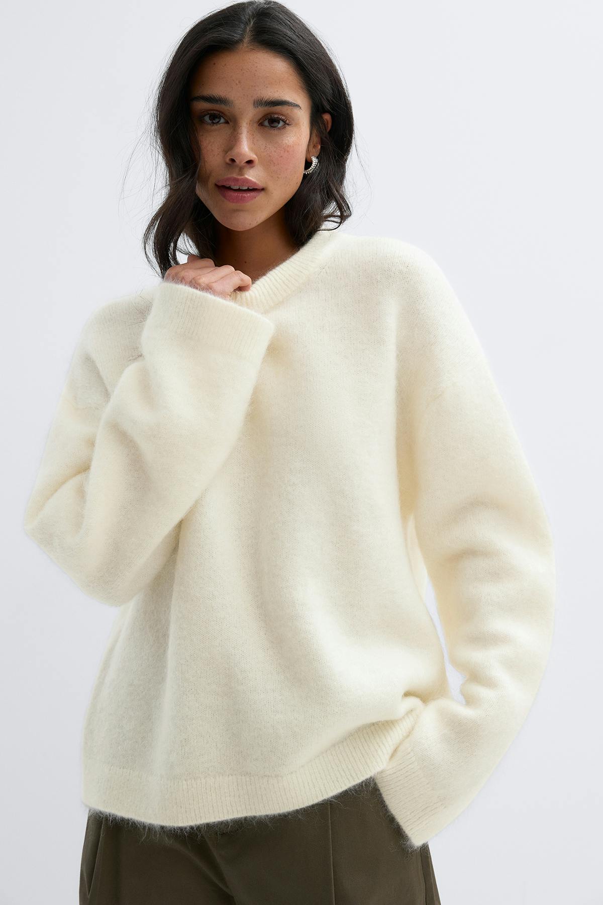 Mohair knitted sweater