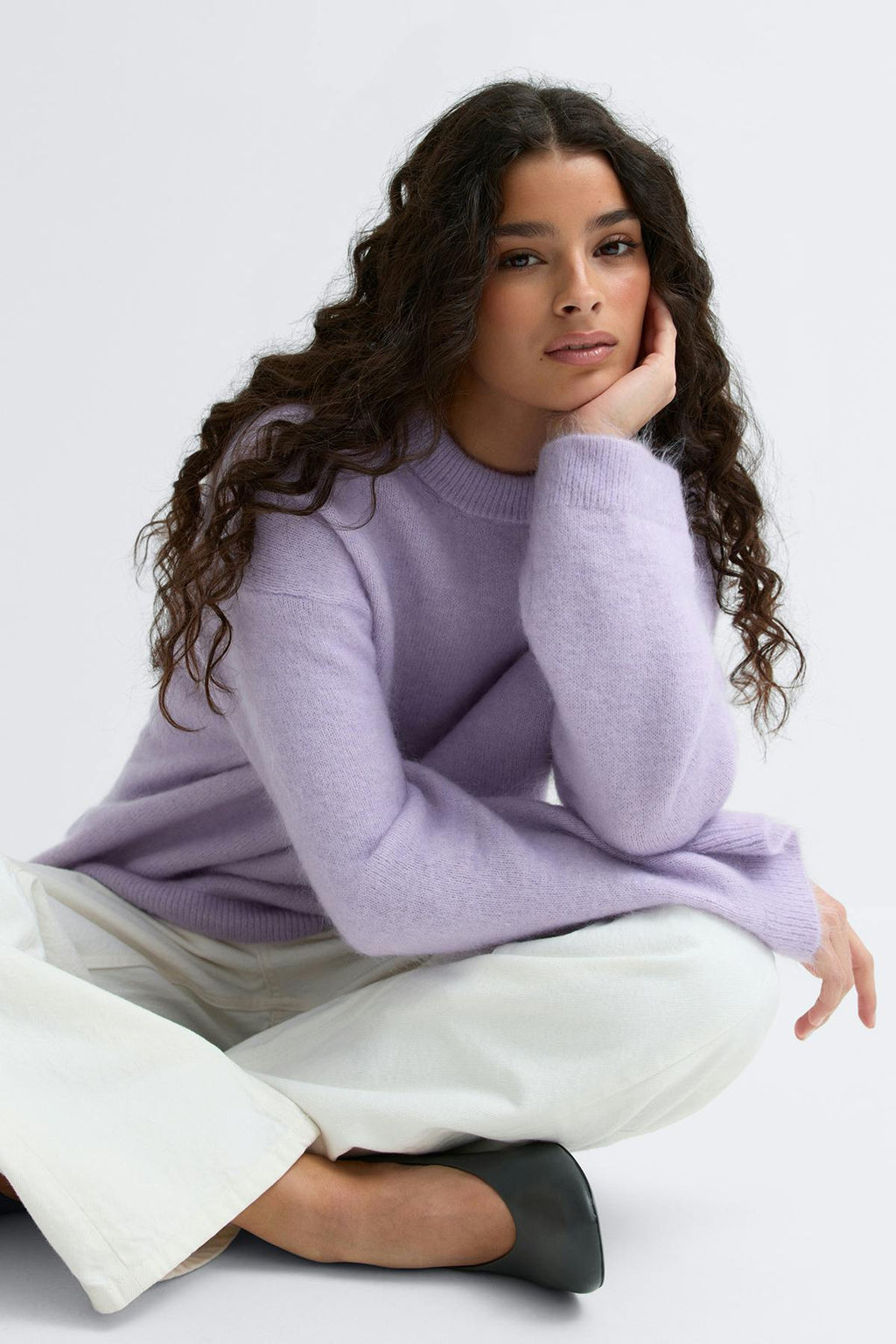 Mohair knitted sweater