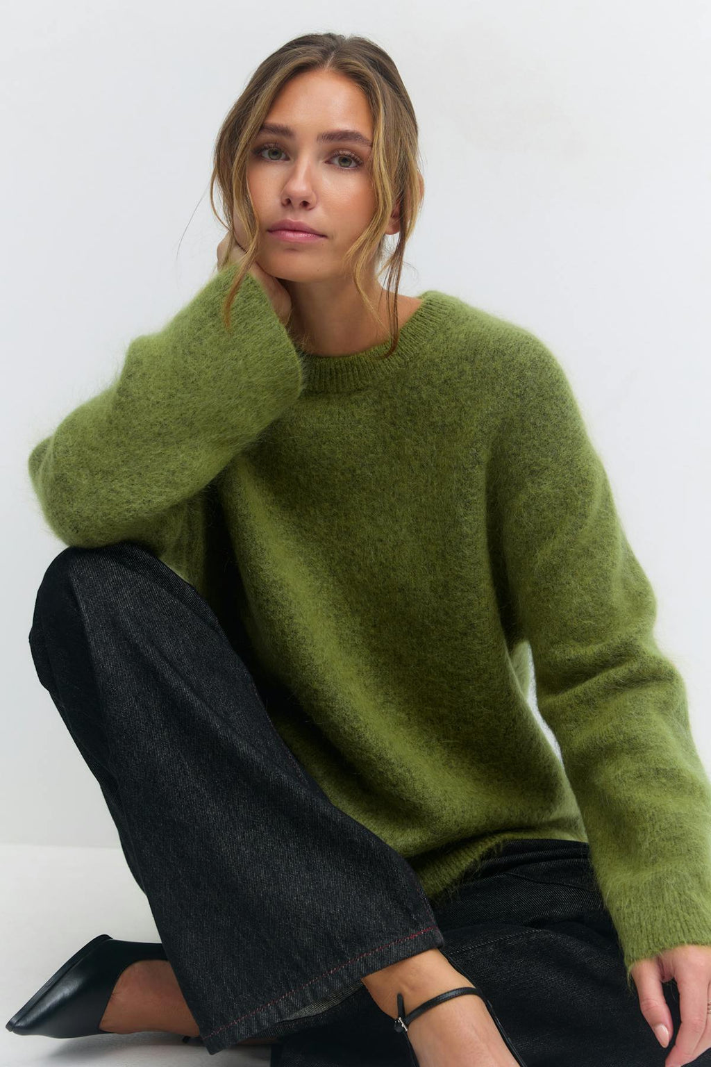Mohair knitted sweater