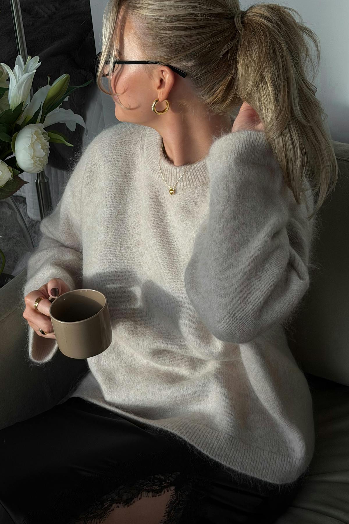 Mohair knitted sweater