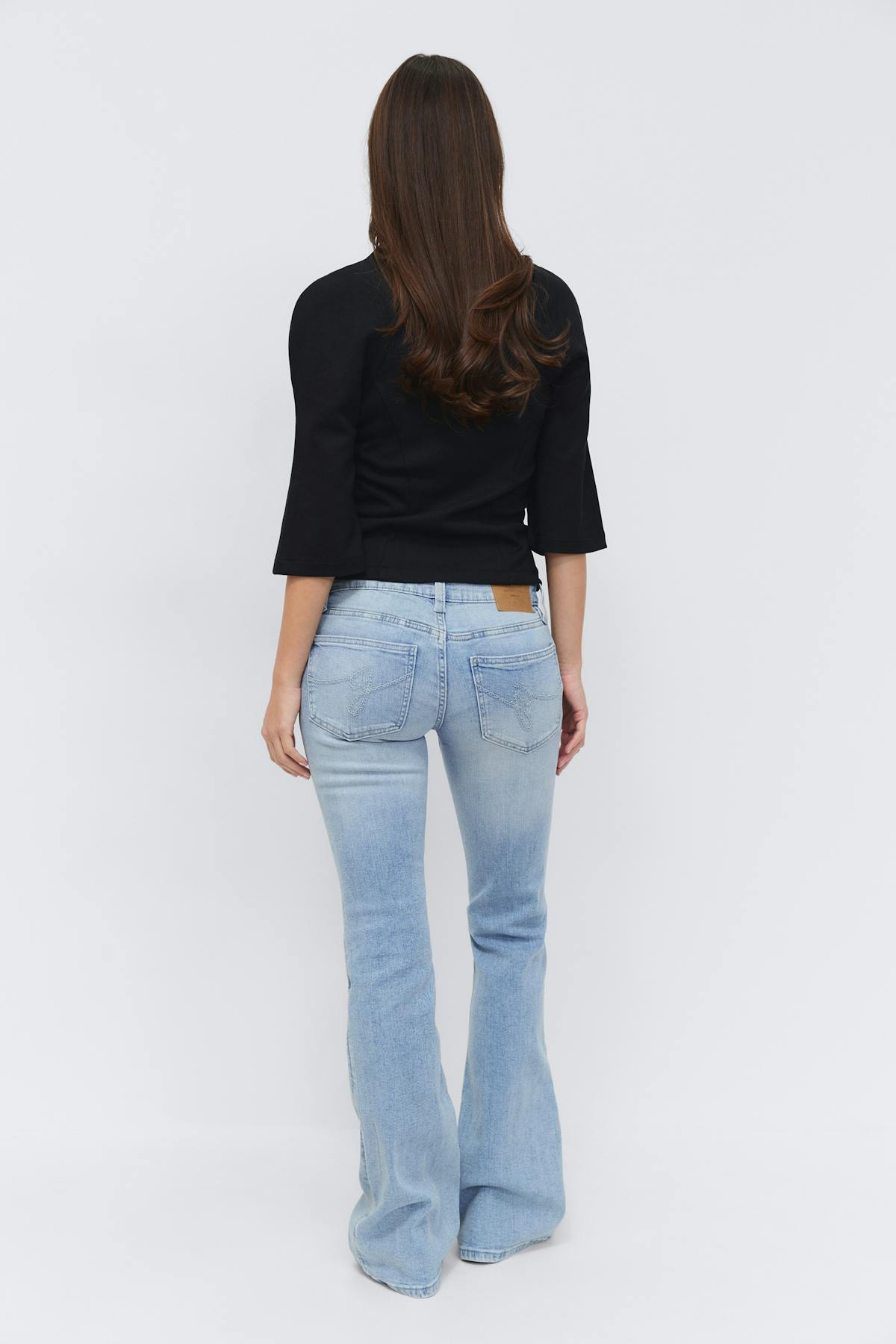 Ultra low bootcut jeans