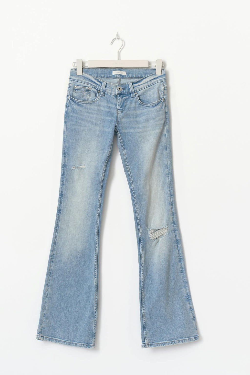 Ultra low bootcut jeans