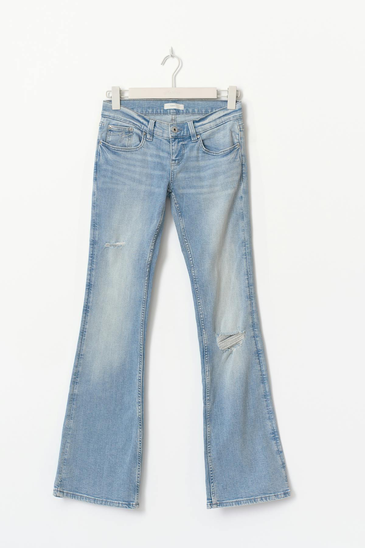 Ultra low bootcut jeans