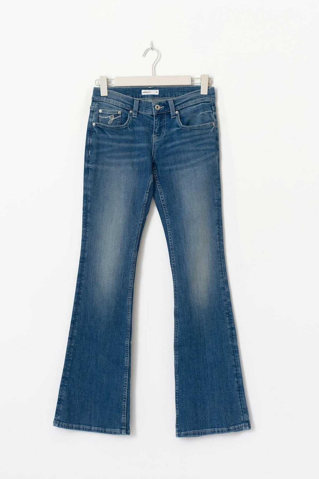 Ultra low bootcut jeans