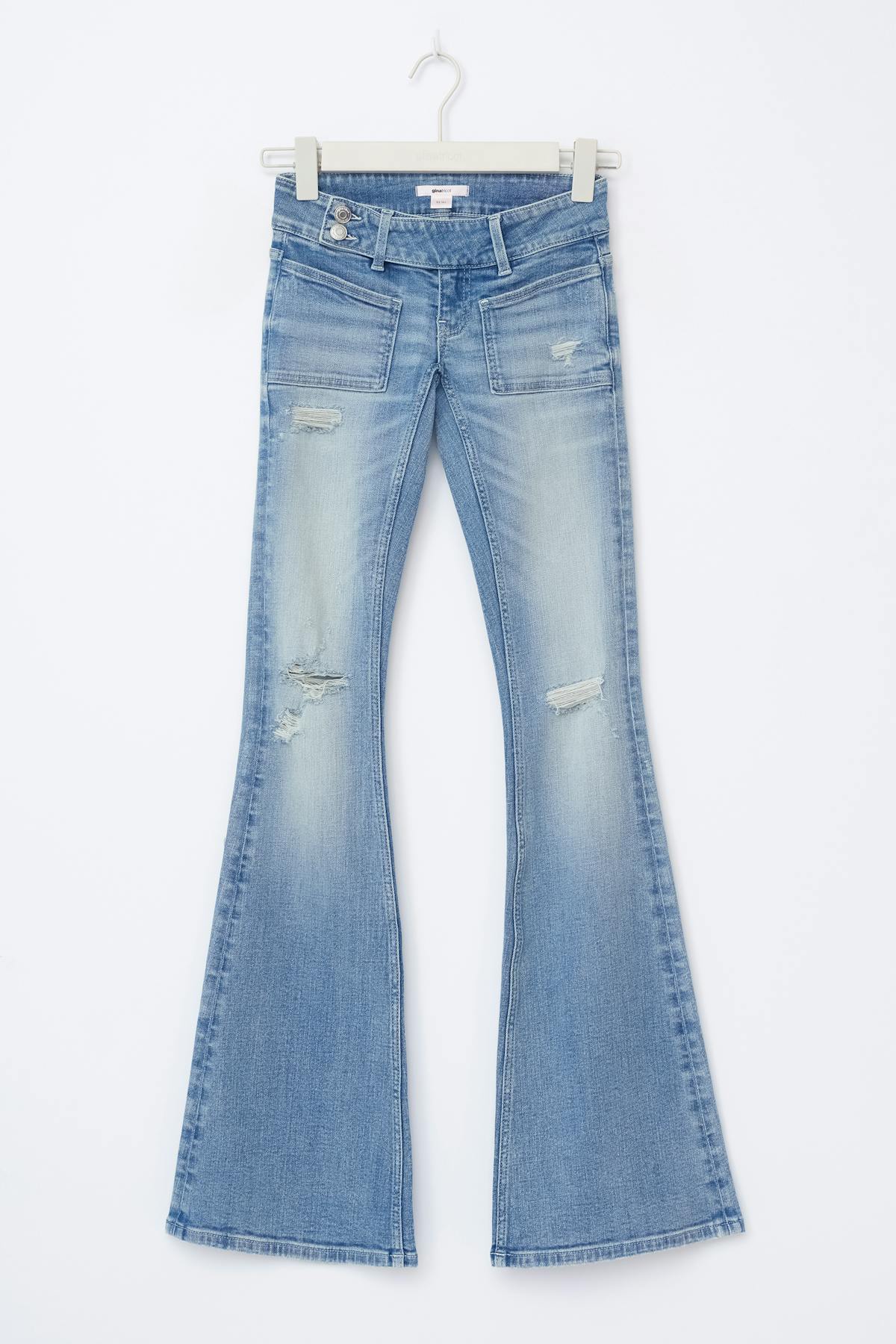 14+ pleated flare jeans