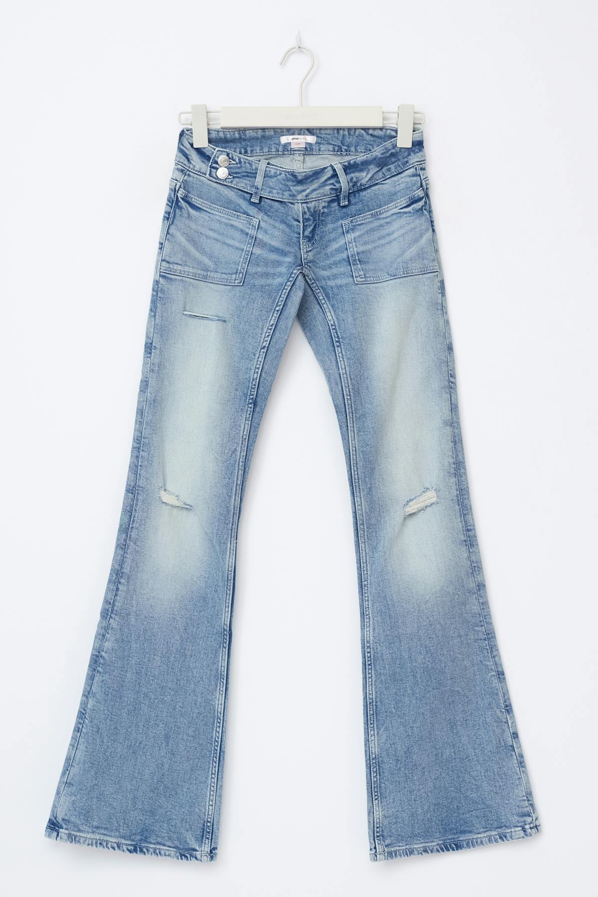14+ pleated flare jeans