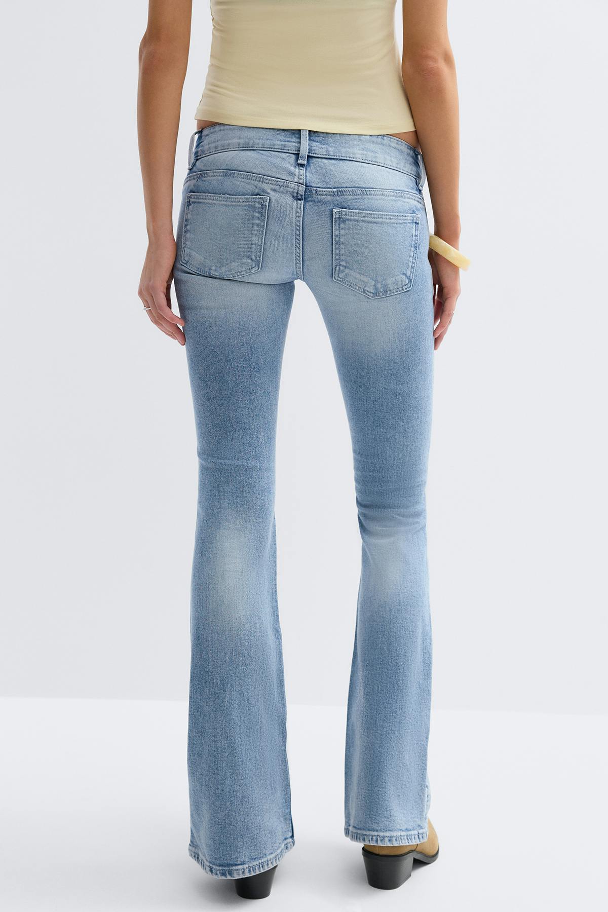 14+ pleated flare jeans tall