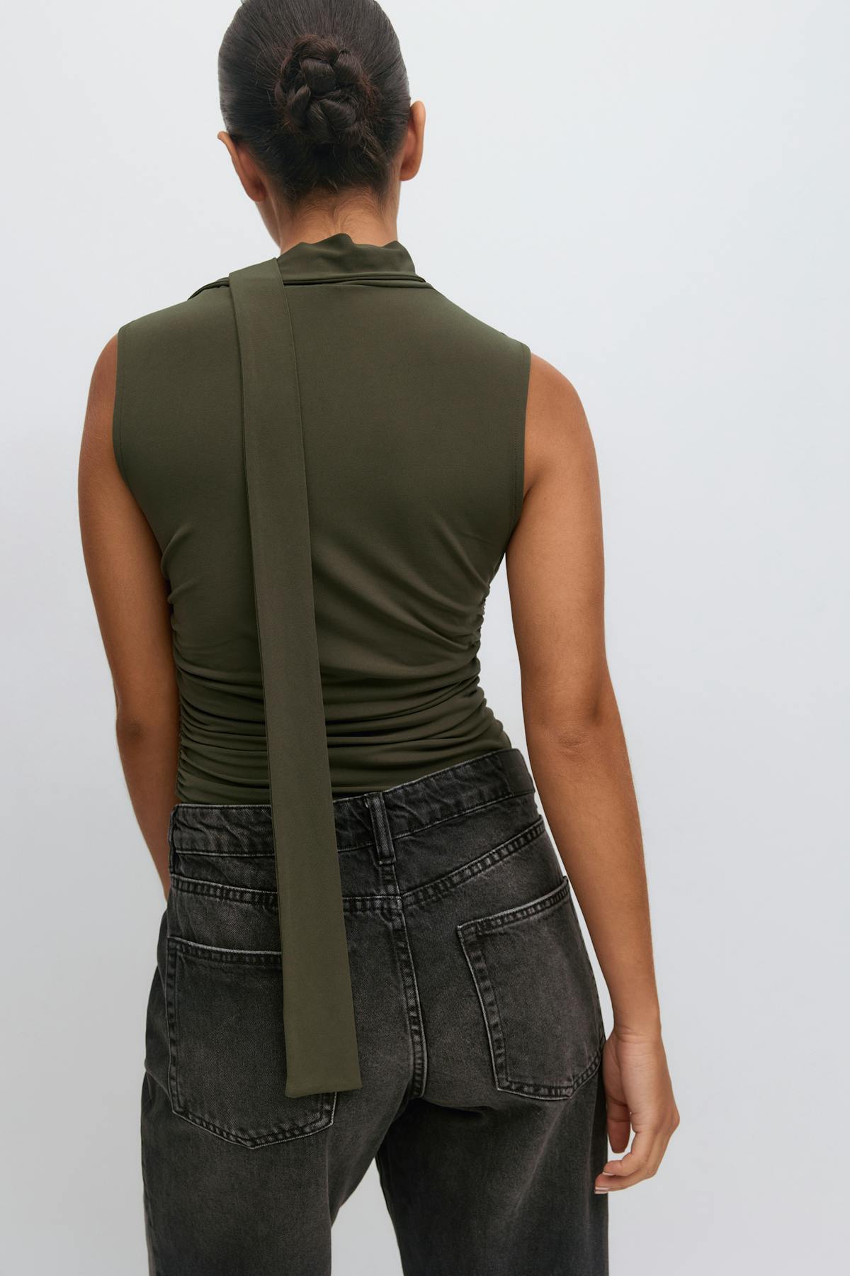Cowlneck scarf top