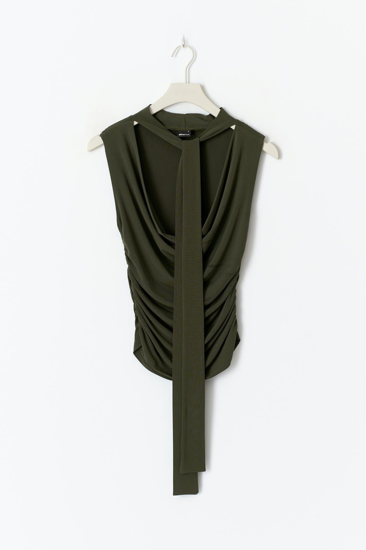 Cowlneck scarf top