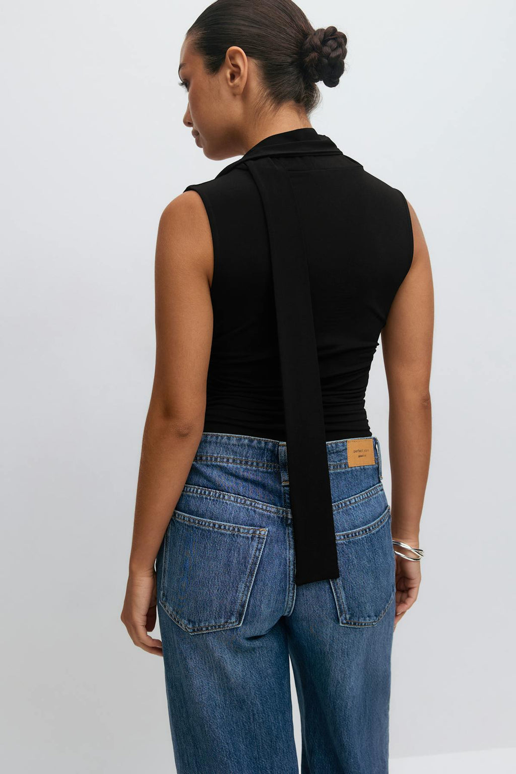 Cowlneck scarf top