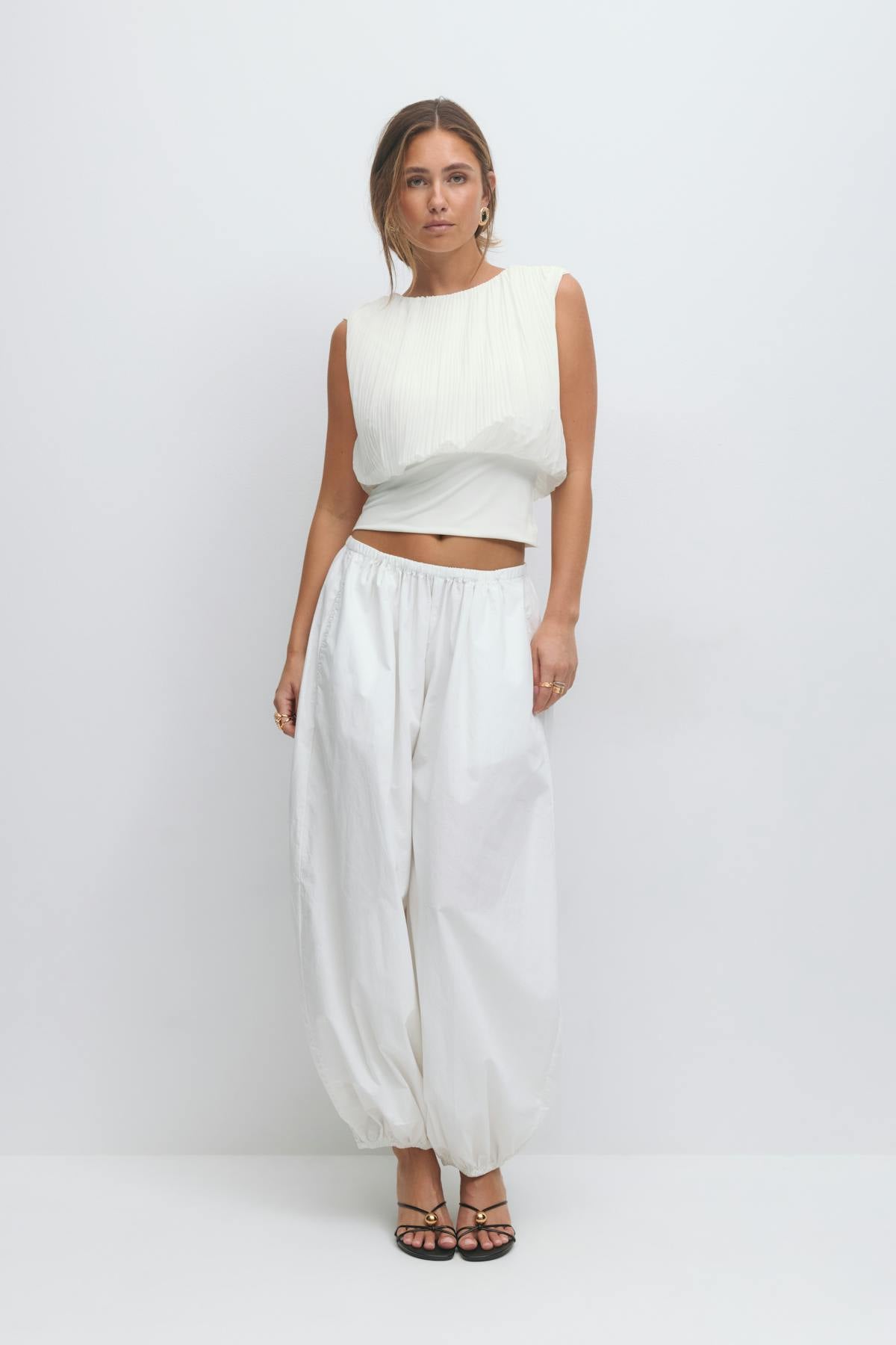 Sleeveless chiffon top