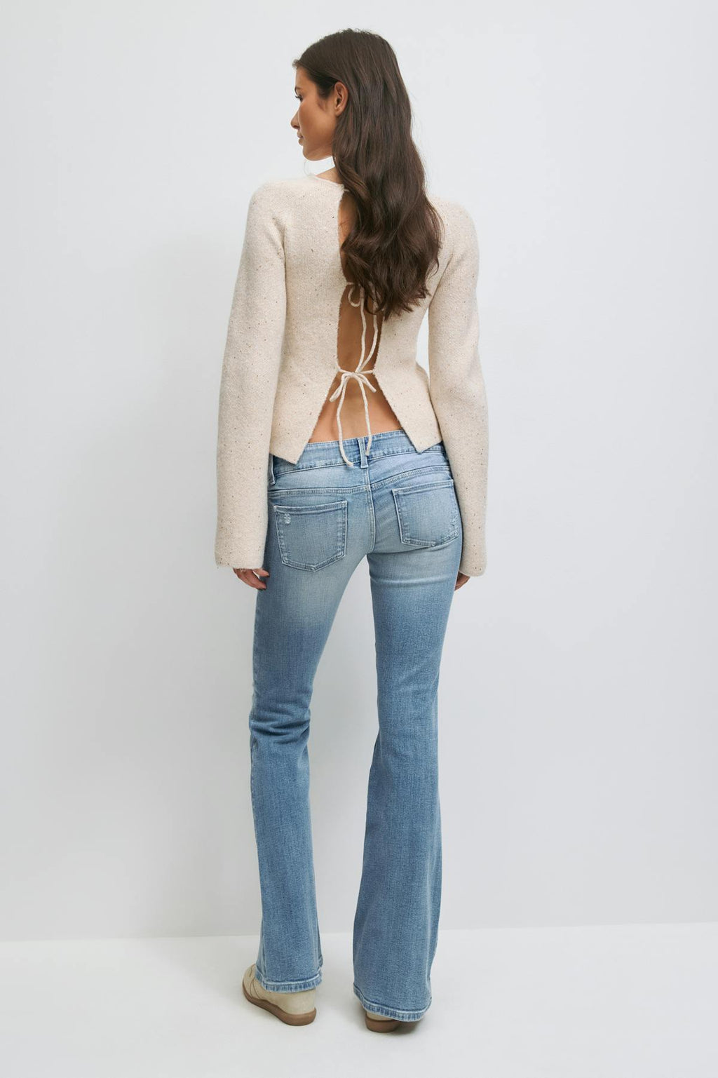 14+ pleated flare jeans