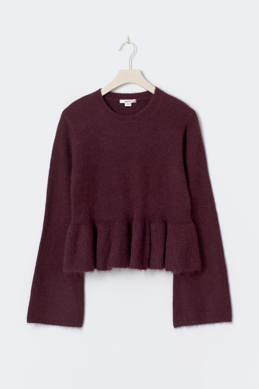 14+ knitted peplum sweater