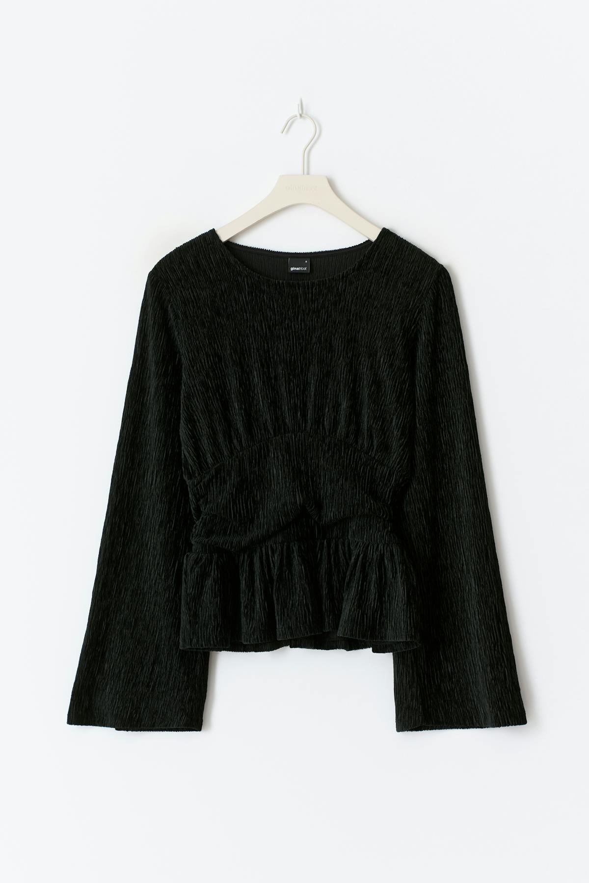 Velvet peplum top