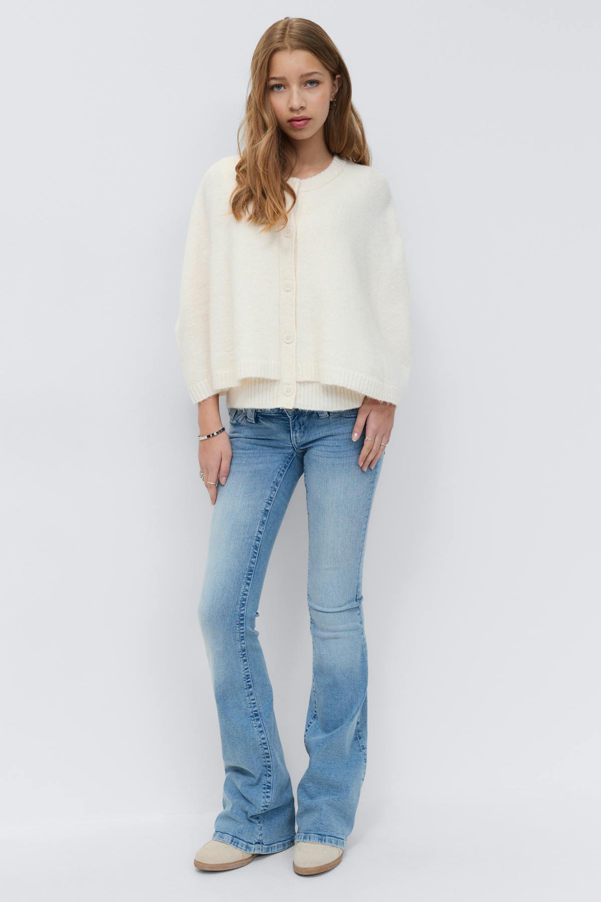 Y knitted cape cardigan