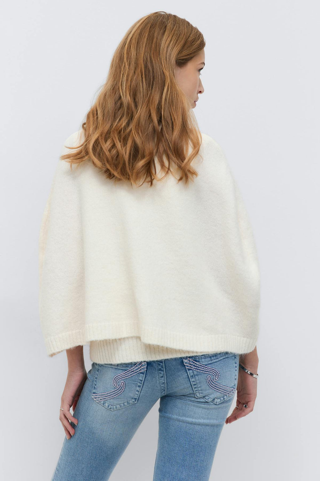 Y knitted cape cardigan