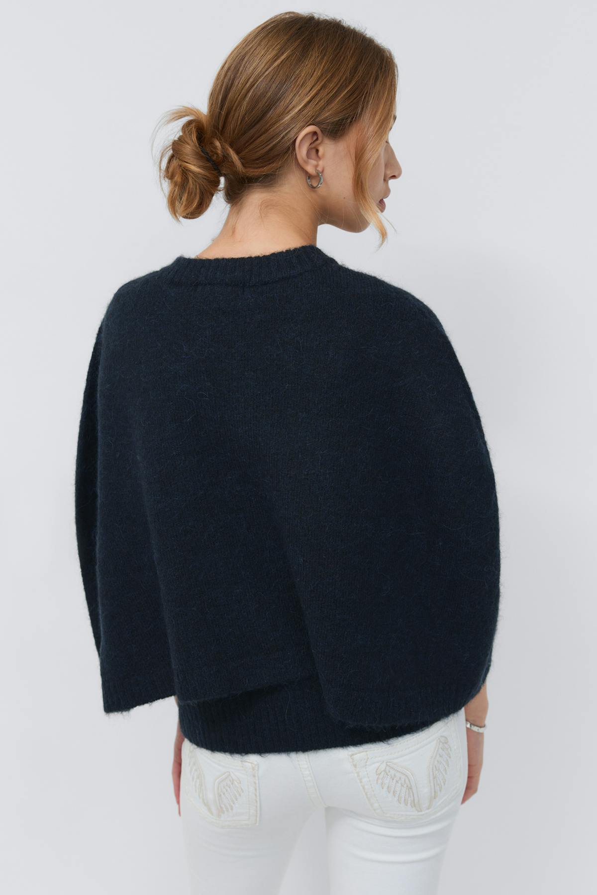 Y knitted cape cardigan